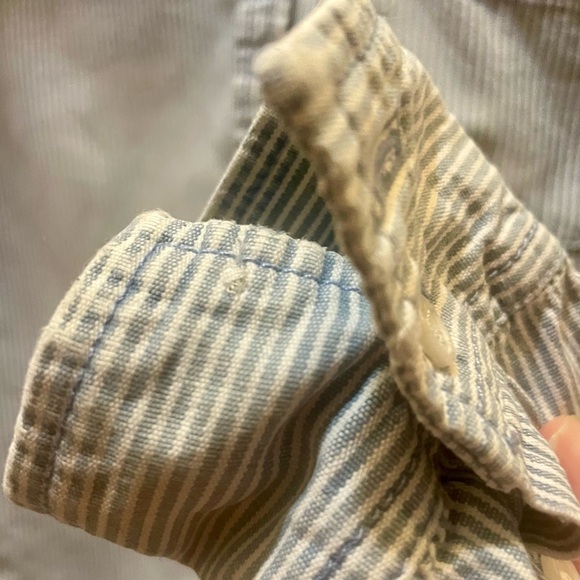 American Eagle Outfitters Women’s Light Blue Striped Shirt - Picture 5 of 8